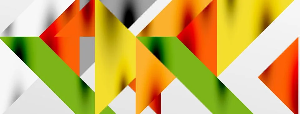 Tech minimal overlapping triangle shapes elements geometric graphic pattern Illustrazione stock