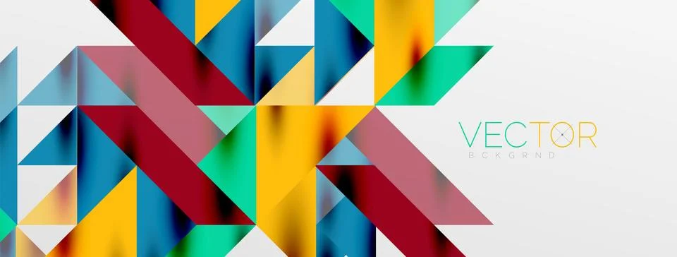 Tech minimal overlapping triangle shapes elements geometric graphic pattern イラスト素材