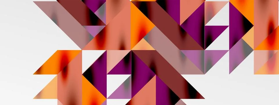 Tech minimal overlapping triangle shapes elements geometric graphic pattern Stockillustratie