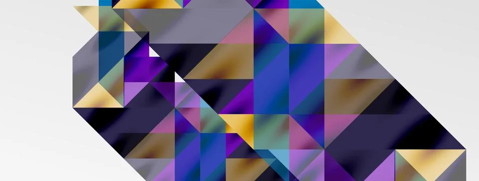 Tech minimal overlapping triangle shapes elements geometric graphic pattern Illustrazione stock