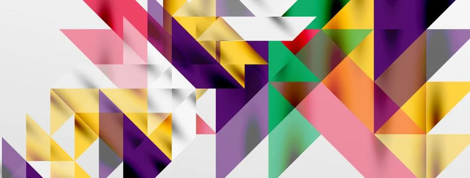 Tech minimal overlapping triangle shapes elements geometric graphic pattern 스톡 일러스트
