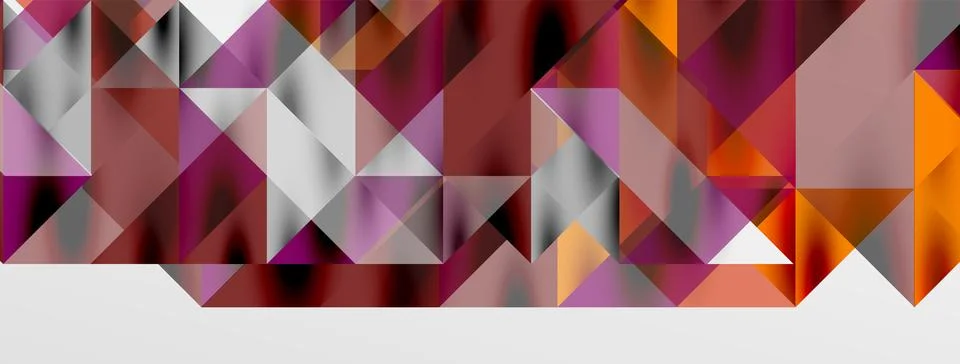 Tech minimal overlapping triangle shapes elements geometric graphic pattern Illustrazione stock