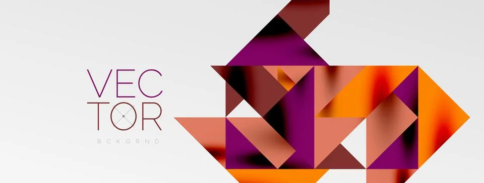 Tech minimal overlapping triangle shapes elements geometric graphic pattern Illustrazione stock