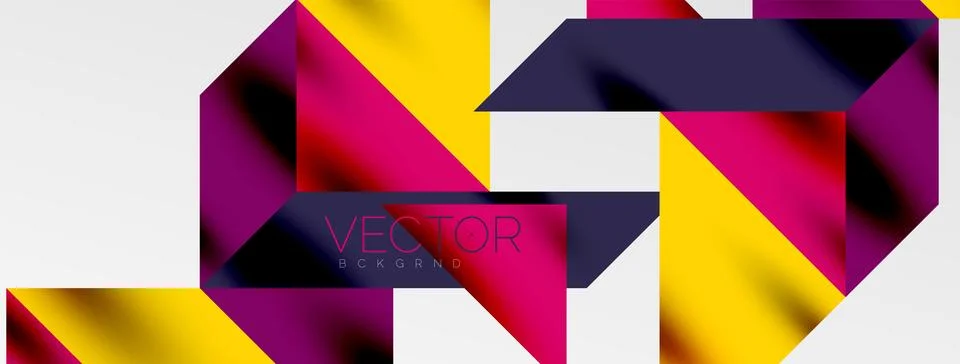 Tech minimal overlapping triangle shapes elements geometric graphic pattern Illustrazione stock