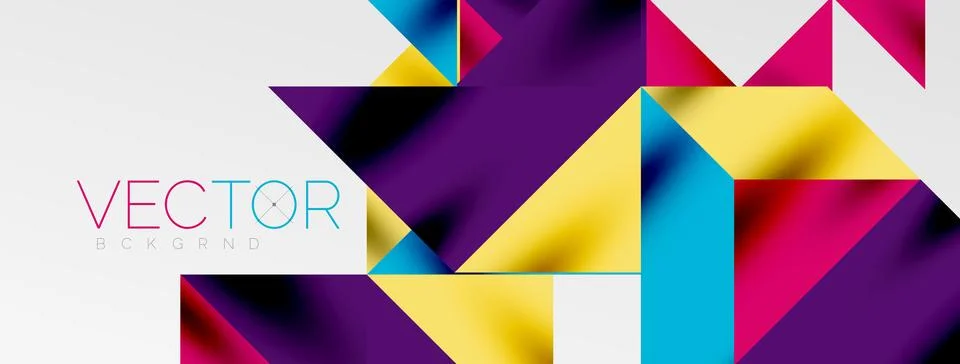 Tech minimal overlapping triangle shapes elements geometric graphic pattern Stock Illustration