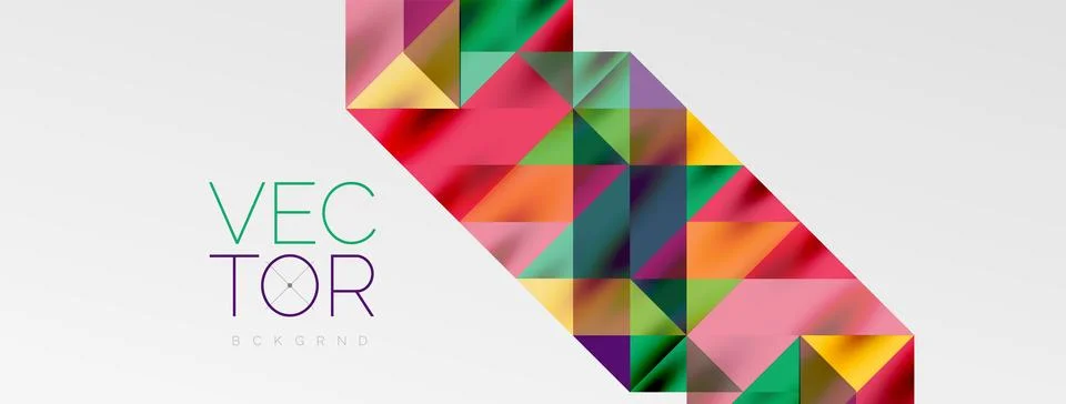 Tech minimal overlapping triangle shapes elements geometric graphic pattern Illustrazione stock