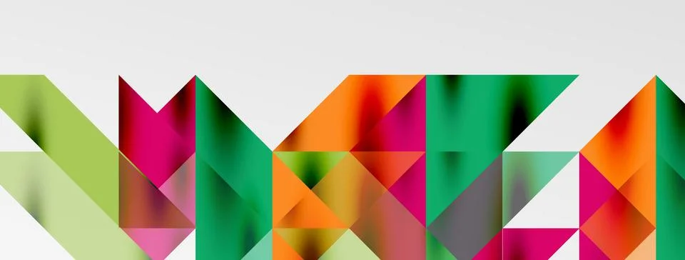 Tech minimal overlapping triangle shapes elements geometric graphic pattern Stock Illustration