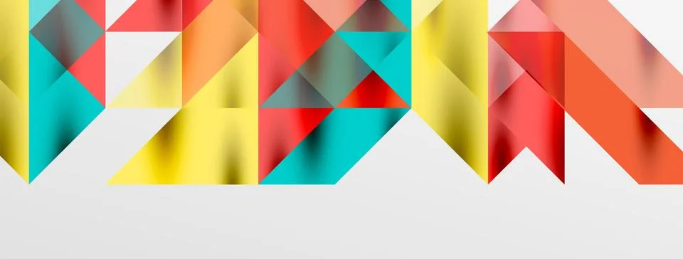 Tech minimal overlapping triangle shapes elements geometric graphic pattern 스톡 일러스트