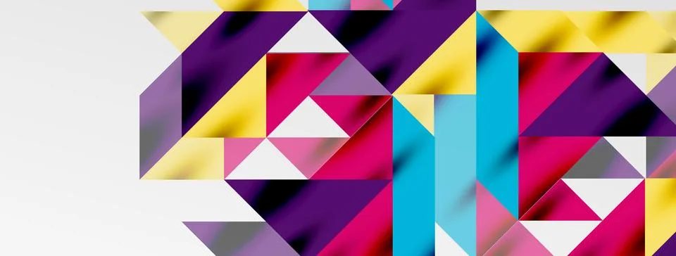 Tech minimal overlapping triangle shapes elements geometric graphic pattern Illustrazione stock