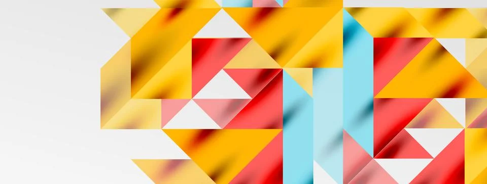 Tech minimal overlapping triangle shapes elements geometric graphic pattern Stockillustratie