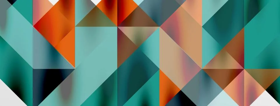 Tech minimal overlapping triangle shapes elements geometric graphic pattern Stockillustratie