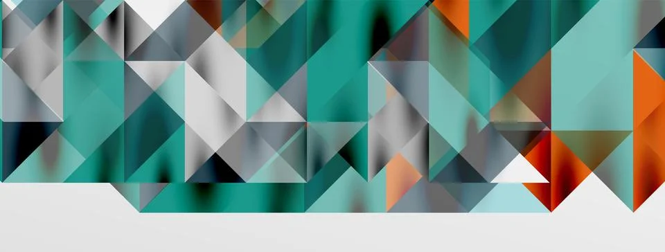 Tech minimal overlapping triangle shapes elements geometric graphic pattern Illustrazione stock