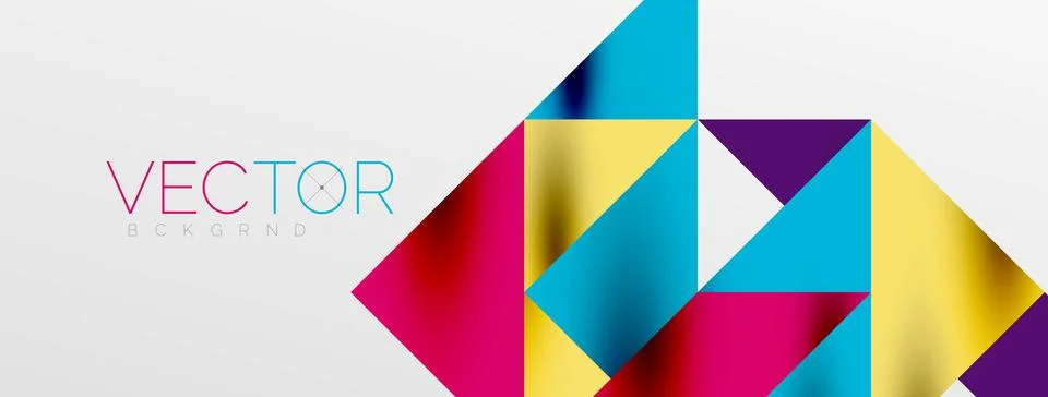 Tech minimal overlapping triangle shapes elements geometric graphic pattern Illustrazione stock