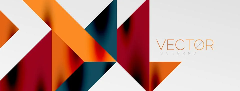 Tech minimal overlapping triangle shapes elements geometric graphic pattern Illustrazione stock