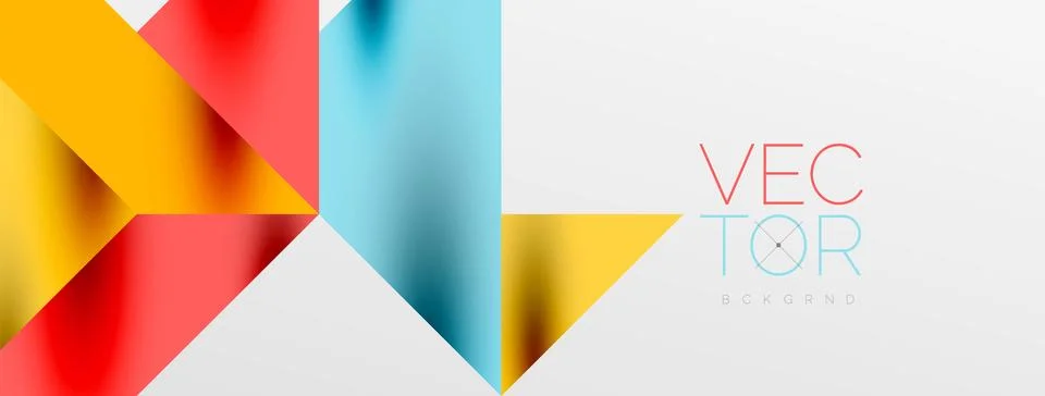 Tech minimal overlapping triangle shapes elements geometric graphic pattern Illustrazione stock