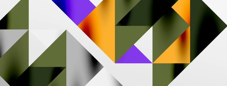 Tech minimal overlapping triangle shapes elements geometric graphic pattern Stockillustratie