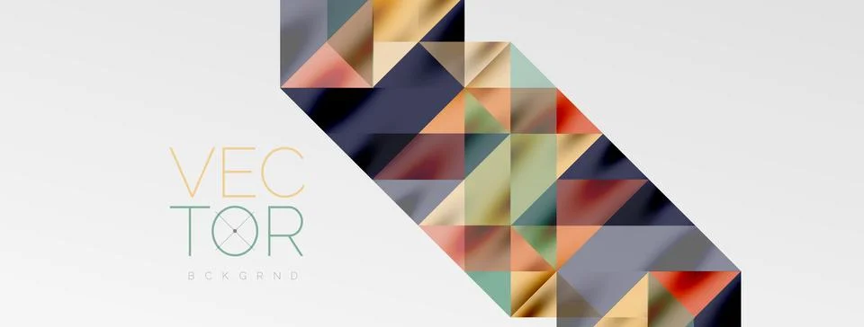 Tech minimal overlapping triangle shapes elements geometric graphic pattern Stockillustratie