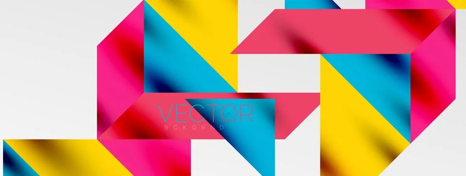 Tech minimal overlapping triangle shapes elements geometric graphic pattern Stock Illustration