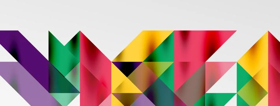 Tech minimal overlapping triangle shapes elements geometric graphic pattern Illustrazione stock