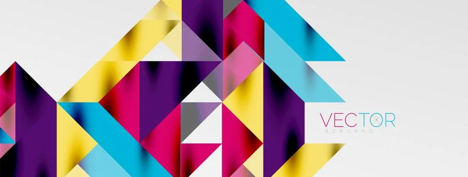 Tech minimal overlapping triangle shapes elements geometric graphic pattern 스톡 일러스트