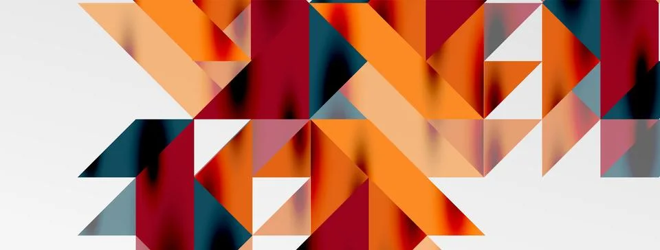 Tech minimal overlapping triangle shapes elements geometric graphic pattern Stockillustratie
