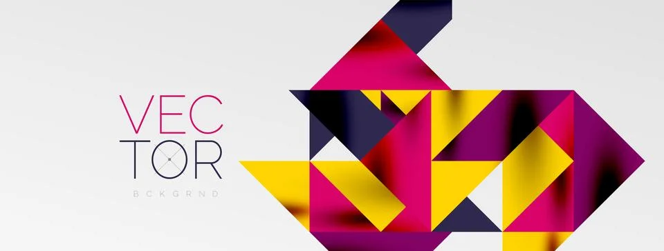 Tech minimal overlapping triangle shapes elements geometric graphic pattern Stockillustratie