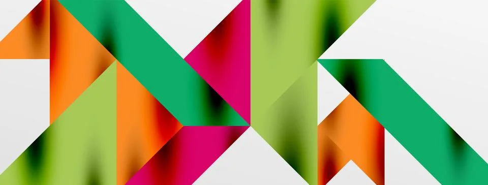 Tech minimal overlapping triangle shapes elements geometric graphic pattern Stockillustratie