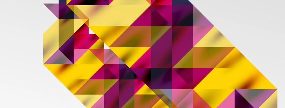 Tech minimal overlapping triangle shapes elements geometric graphic pattern Illustrazione stock