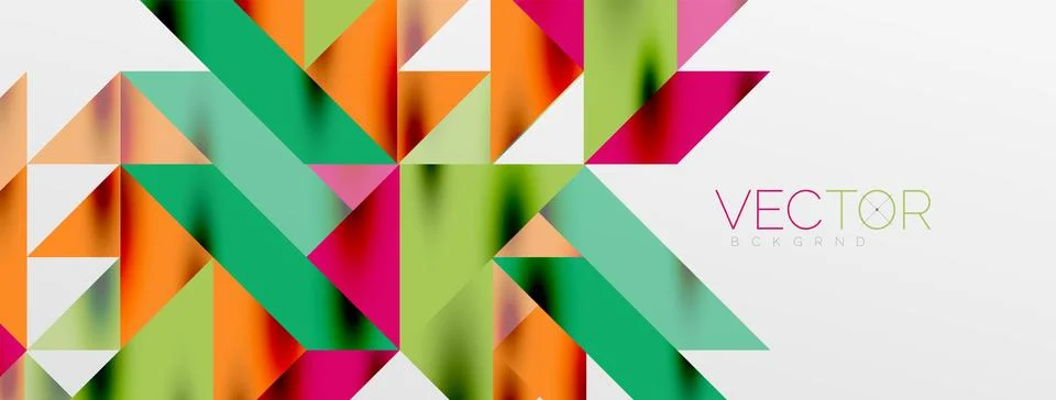 Tech minimal overlapping triangle shapes elements geometric graphic pattern Stockillustratie