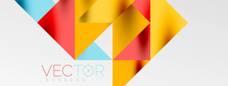 Tech minimal overlapping triangle shapes elements geometric graphic pattern Illustrazione stock