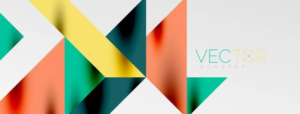 Tech minimal overlapping triangle shapes elements geometric graphic pattern Illustrazione stock