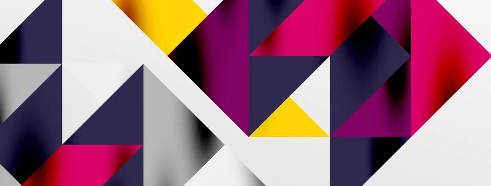 Tech minimal overlapping triangle shapes elements geometric graphic pattern Illustrazione stock