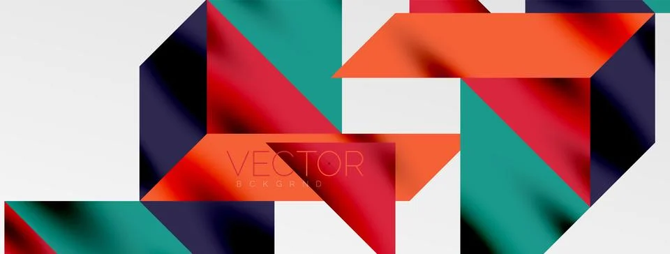 Tech minimal overlapping triangle shapes elements geometric graphic pattern Illustrazione stock