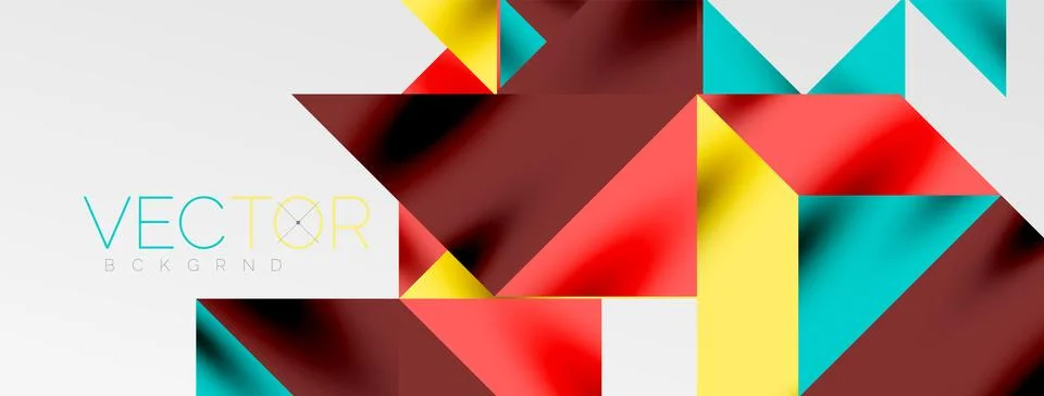 Tech minimal overlapping triangle shapes elements geometric graphic pattern Illustrazione stock