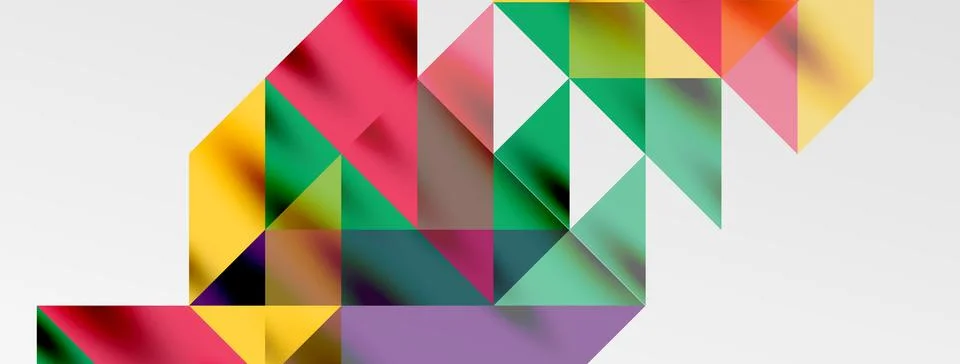 Tech minimal overlapping triangle shapes elements geometric graphic pattern Stock Illustration