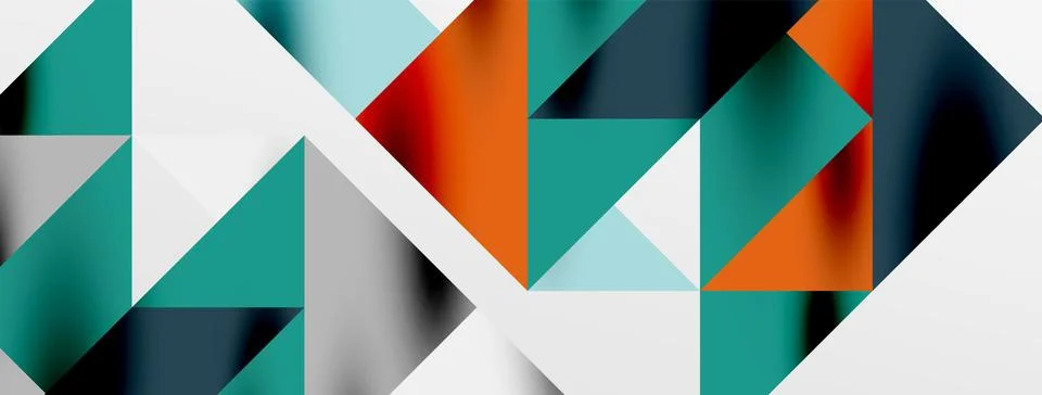 Tech minimal overlapping triangle shapes elements geometric graphic pattern Stockillustratie