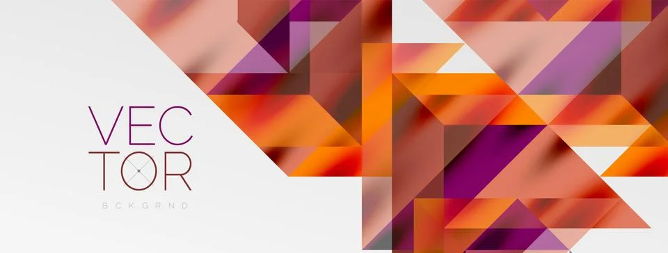 Tech minimal overlapping triangle shapes elements geometric graphic pattern Stockillustratie