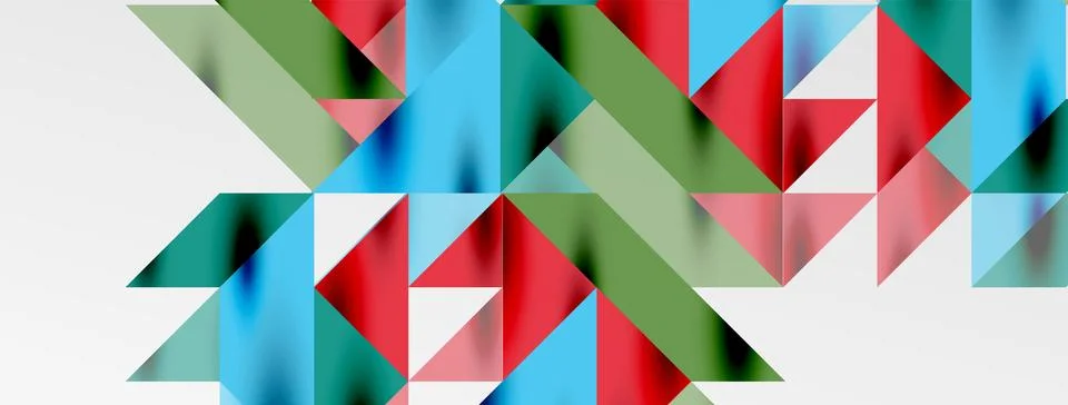 Tech minimal overlapping triangle shapes elements geometric graphic pattern Stockillustratie