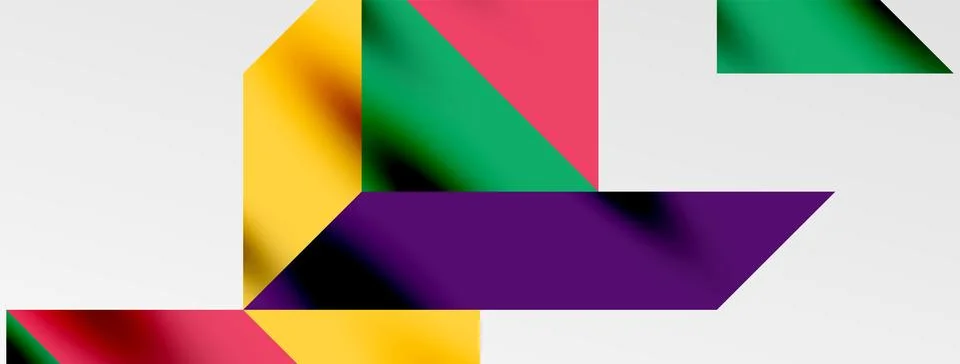 Tech minimal overlapping triangle shapes elements geometric graphic pattern 스톡 일러스트