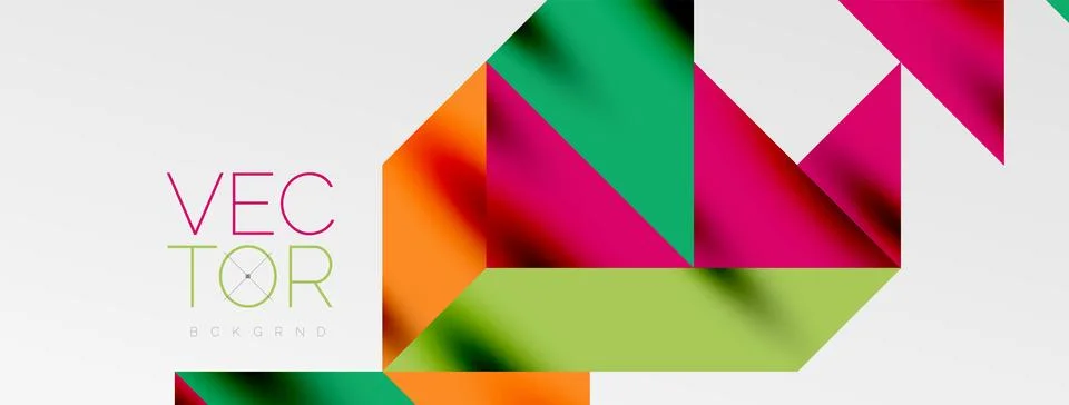 Tech minimal overlapping triangle shapes elements geometric graphic pattern Illustrazione stock