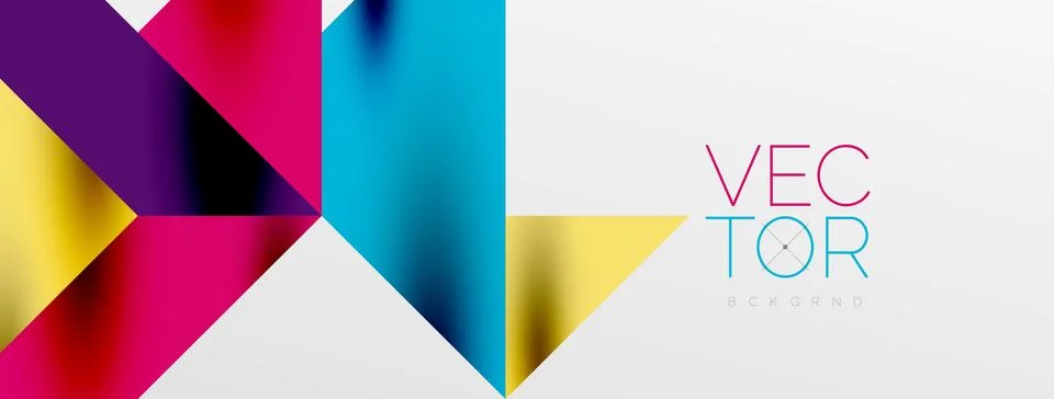 Tech minimal overlapping triangle shapes elements geometric graphic pattern Illustrazione stock