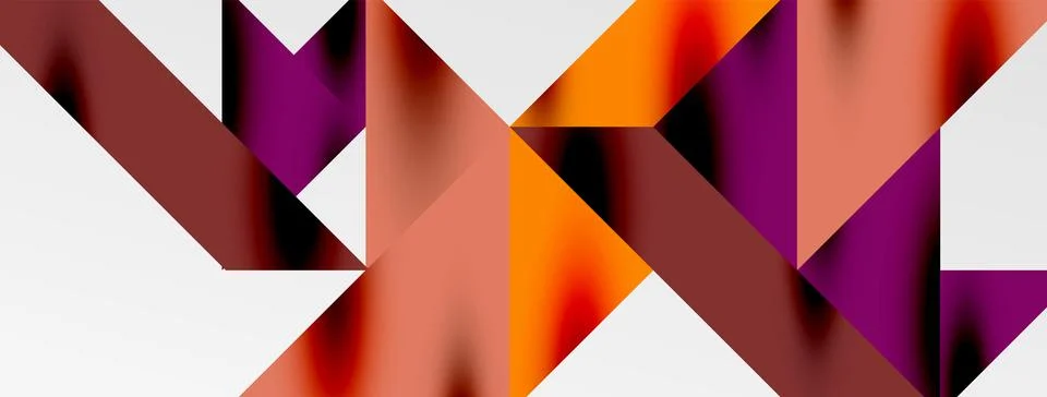 Tech minimal overlapping triangle shapes elements geometric graphic pattern Illustrazione stock