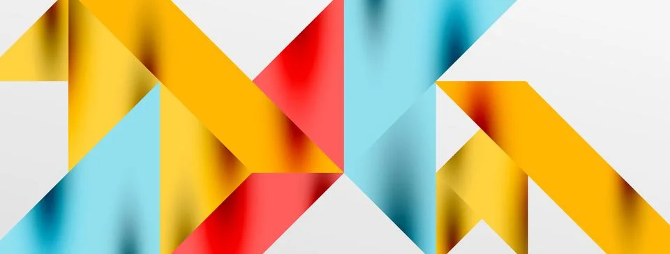 Tech minimal overlapping triangle shapes elements geometric graphic pattern 스톡 일러스트