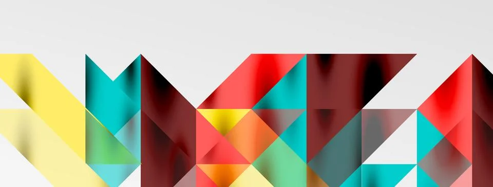 Tech minimal overlapping triangle shapes elements geometric graphic pattern Stockillustratie