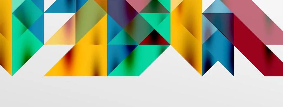 Tech minimal overlapping triangle shapes elements geometric graphic pattern Illustrazione stock