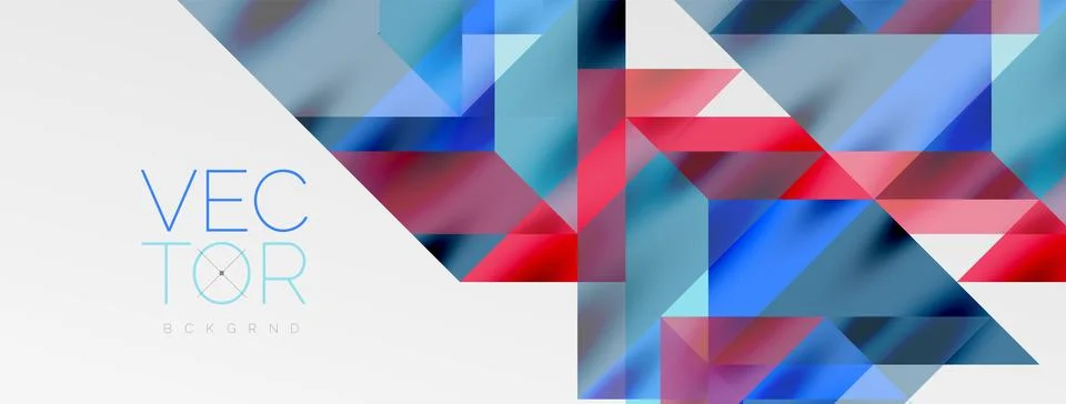 Tech minimal overlapping triangle shapes elements geometric graphic pattern Illustrazione stock