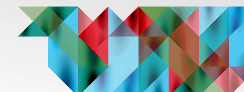 Tech minimal overlapping triangle shapes elements geometric graphic pattern Illustrazione stock