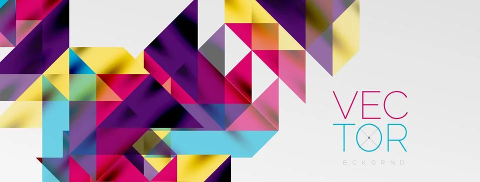 Tech minimal overlapping triangle shapes elements geometric graphic pattern Illustrazione stock