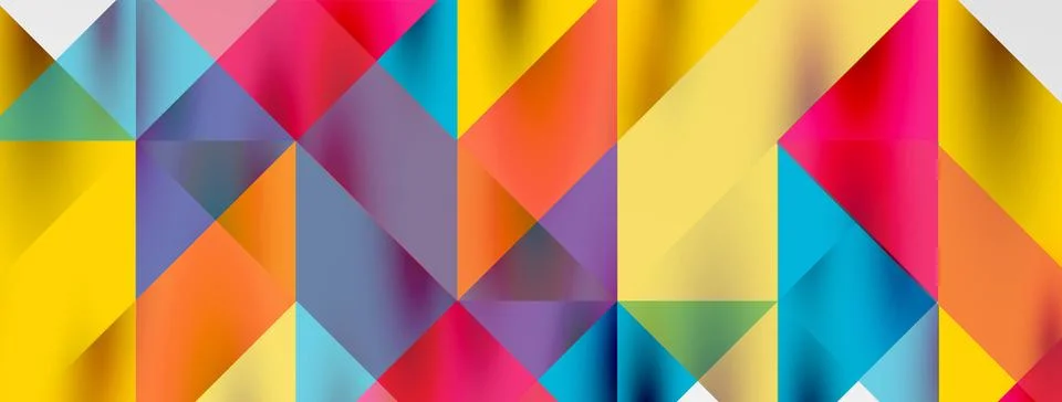 Tech minimal overlapping triangle shapes elements geometric graphic pattern Illustrazione stock