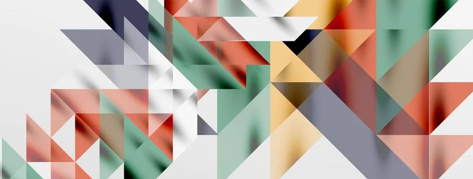 Tech minimal overlapping triangle shapes elements geometric graphic pattern イラスト素材